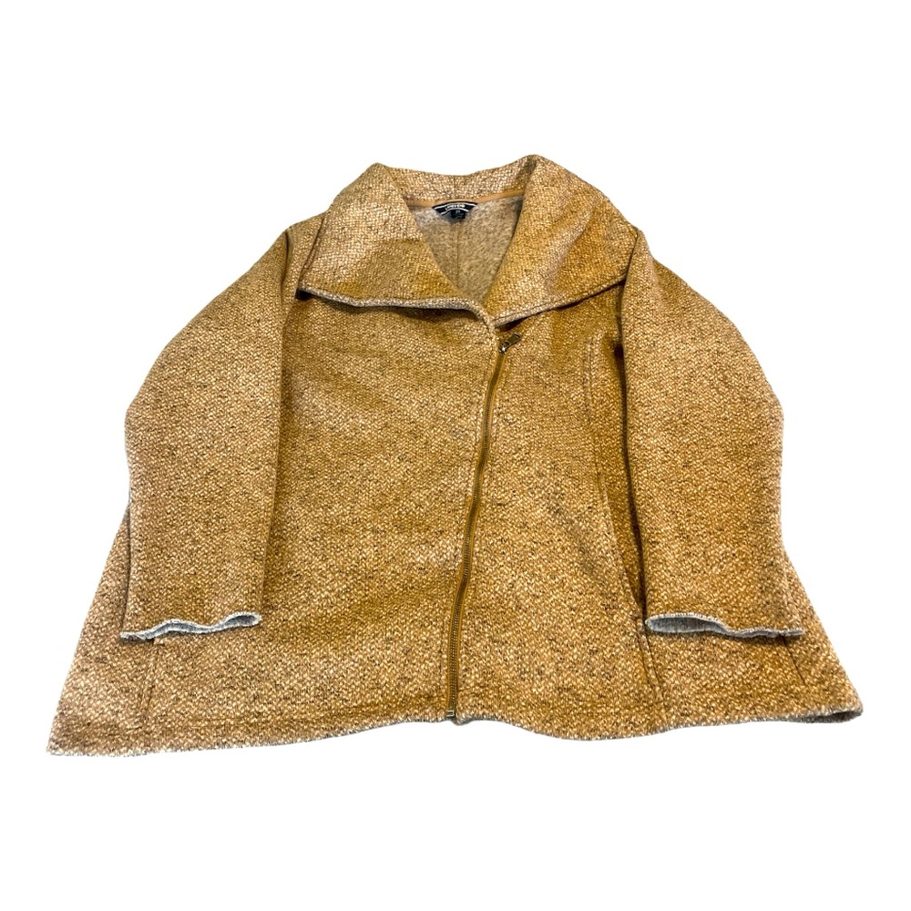 Lands’ End Women’s Size 2x Asymmetrical Zip Coat with broach